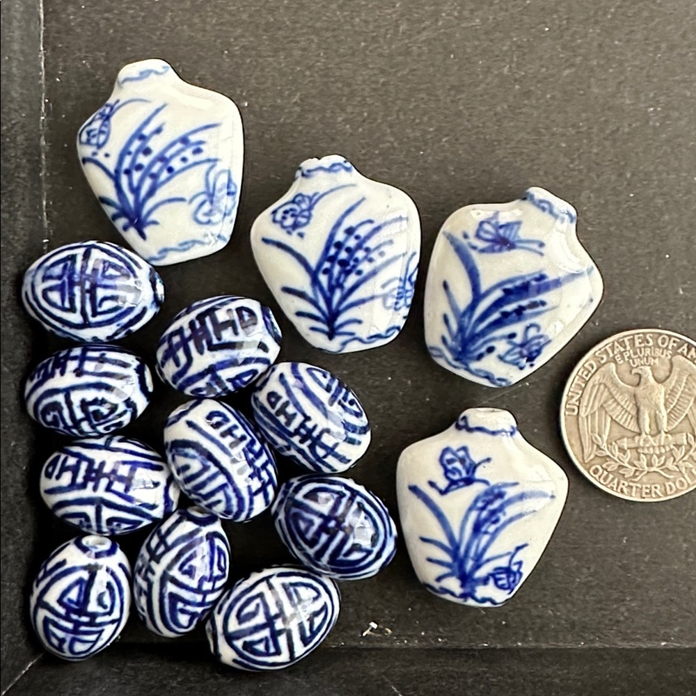 Vintage Porcelain beads bundle